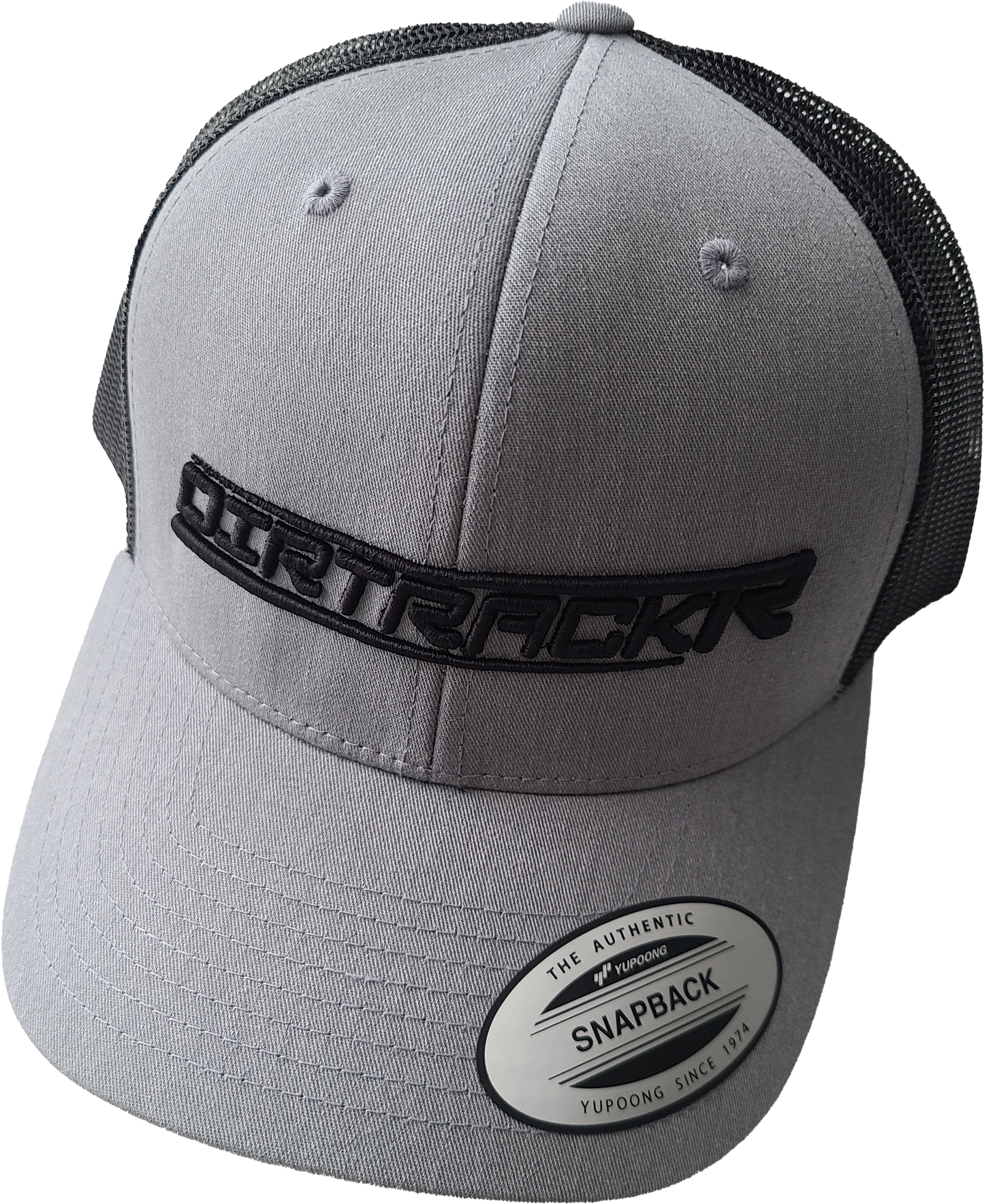 DIRTRACKR Logo Gray Snapback Trucker Hat