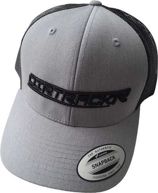 DIRTRACKR Logo Gray Snapback Trucker Hat